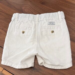 Janie and Jack white Cotton Linen Blend Shorts